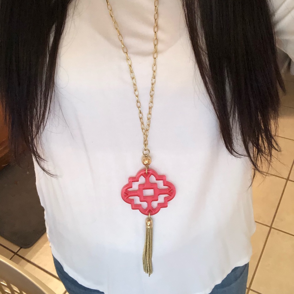Pink & Gold Statement Necklace